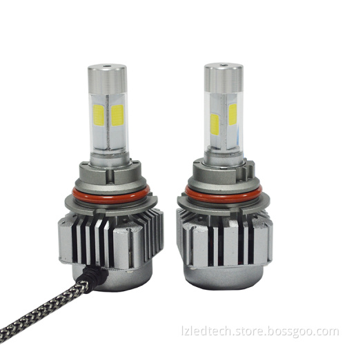 9007 HB5 LED Headlight Conversion Kit 4 Side COB Dual Beam High Low Kit 72W 8,000LM Super White 6000K Fog Light Led